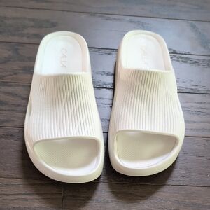 Calia Women's Molded Slide White Size 8